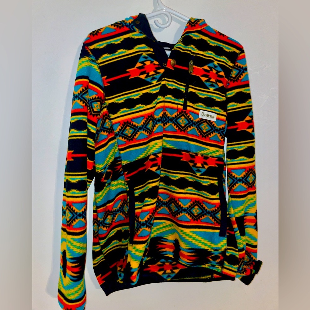 Dravus Hooded Aztec Fleece Pullover